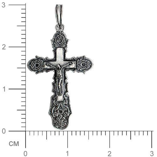 Крестик из чернёного серебра (арт. 820389)
