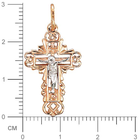 Крестик из красного золота (арт. 820414)