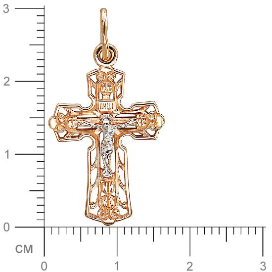 Крестик из красного золота (арт. 820415)