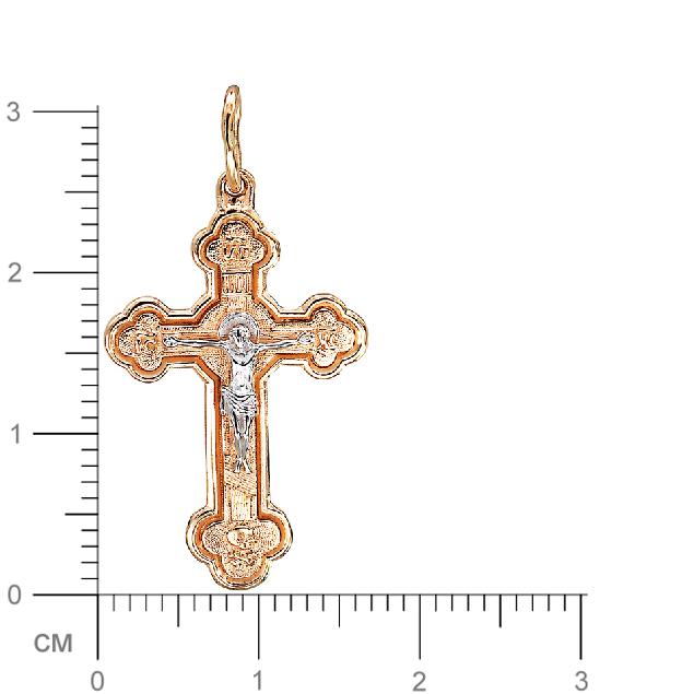 Крестик из красного золота (арт. 820417)