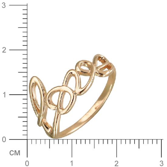 Кольцо "Love" из красного золота (арт. 823028)