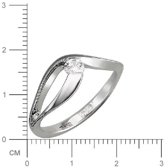 Кольцо с бриллиантом из комбинированного золота (арт. 823317)