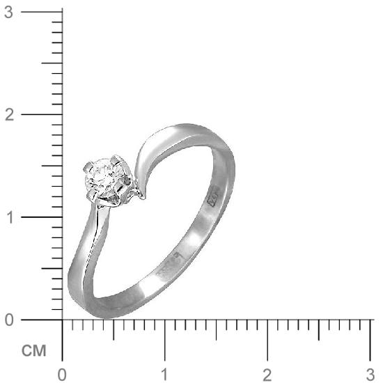 Кольцо с бриллиантом из комбинированного золота (арт. 823319)
