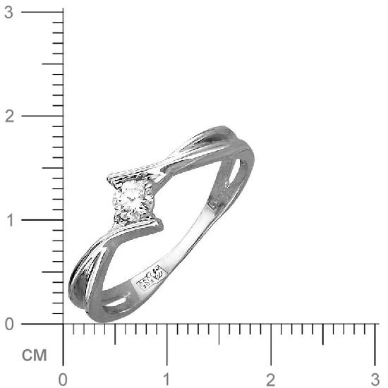Кольцо с бриллиантом из комбинированного золота (арт. 823324)