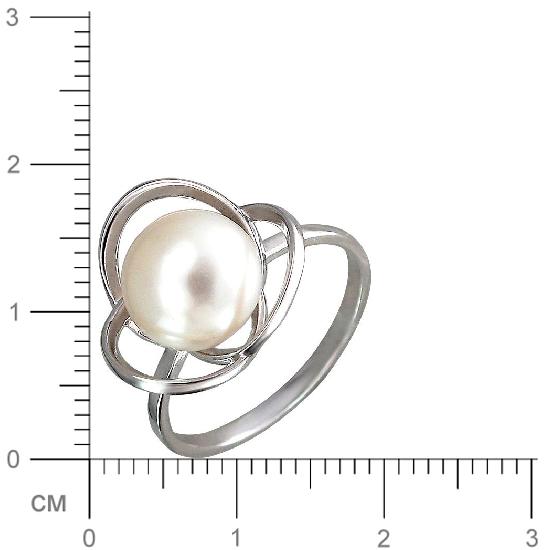 Кольцо с жемчугом из серебра (арт. 823480)