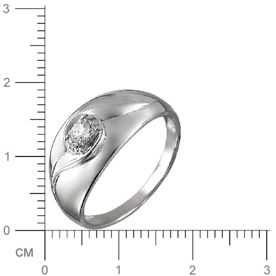 Кольцо с фианитами из серебра (арт. 824574)