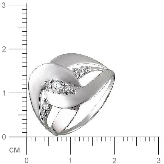 Кольцо с фианитами из серебра (арт. 824599)