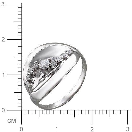 Кольцо с фианитами из серебра (арт. 824608)