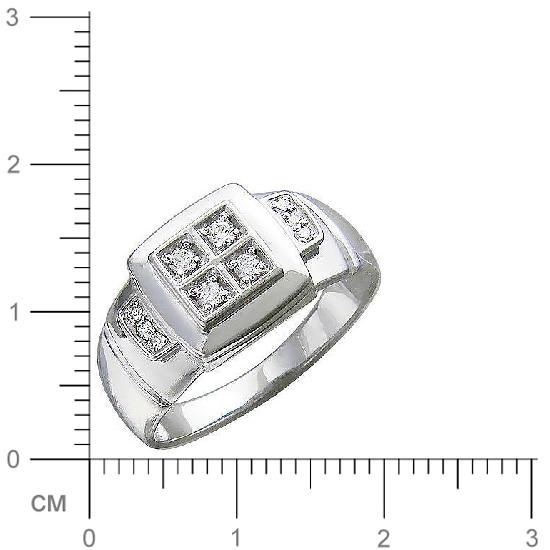 Кольцо с фианитами из серебра (арт. 824699)