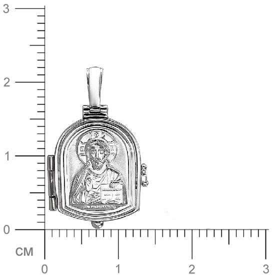 Подвеска-иконка "Господь Вседержитель" из серебра (арт. 824752)