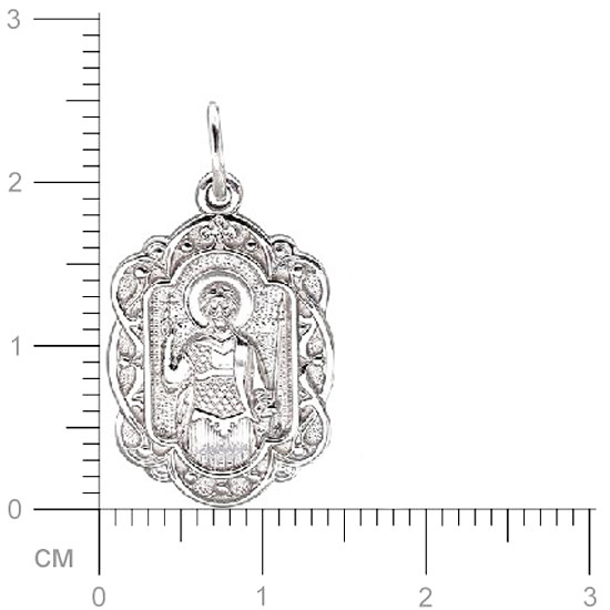Подвеска-иконка "Святой Виктор" из серебра (арт. 825968)