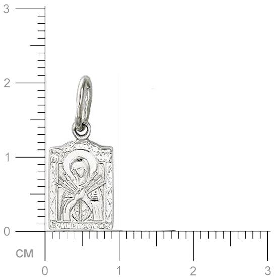 Подвеска-иконка "Семистрельная Богородица" из серебра (арт. 825970)