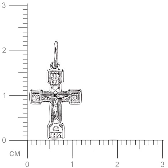 Крестик из серебра (арт. 825976)