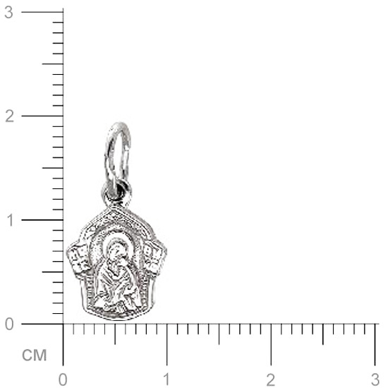Подвеска-иконка "Богородица Казанская" из серебра (арт. 826727)