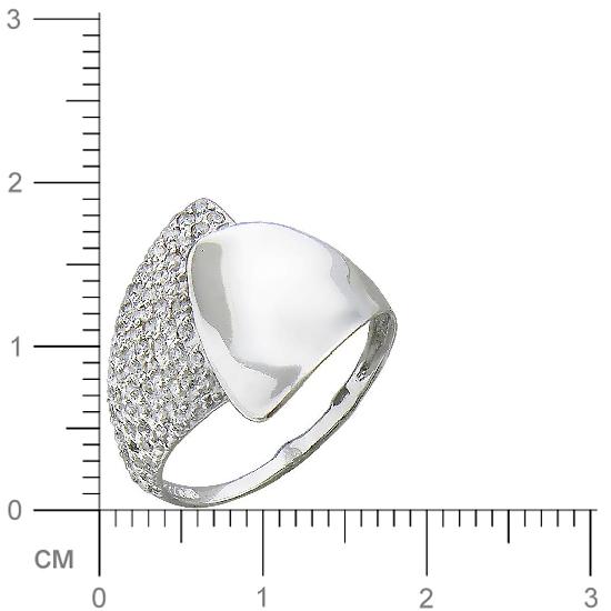 Кольцо с фианитами из серебра (арт. 827321)