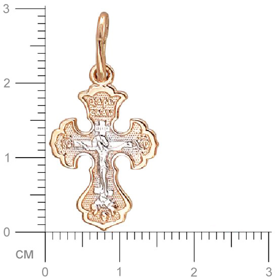 Крестик из красного золота (арт. 827830)