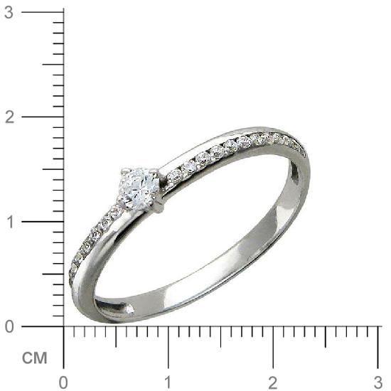Кольцо с фианитами из серебра (арт. 828314)