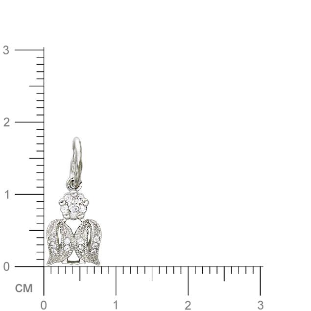 Подвеска Ангел с фианитами из серебра (арт. 828841)