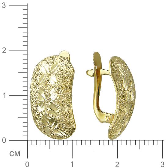 Серьги Пластины из желтого золота (арт. 828866)