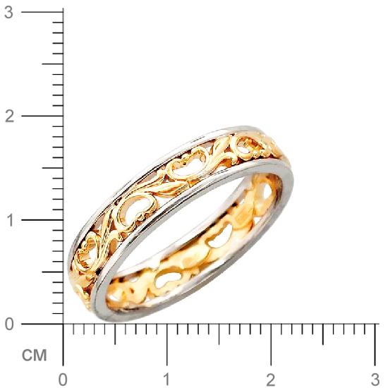 Обручальное кольцо из комбинированного золота (арт. 829330)