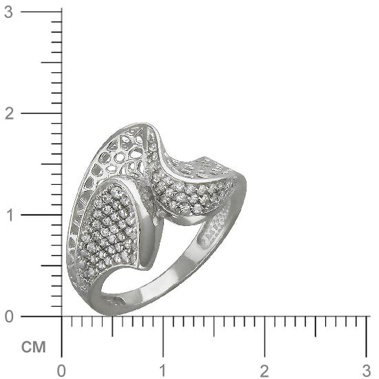 Кольцо с фианитами из серебра (арт. 830295)