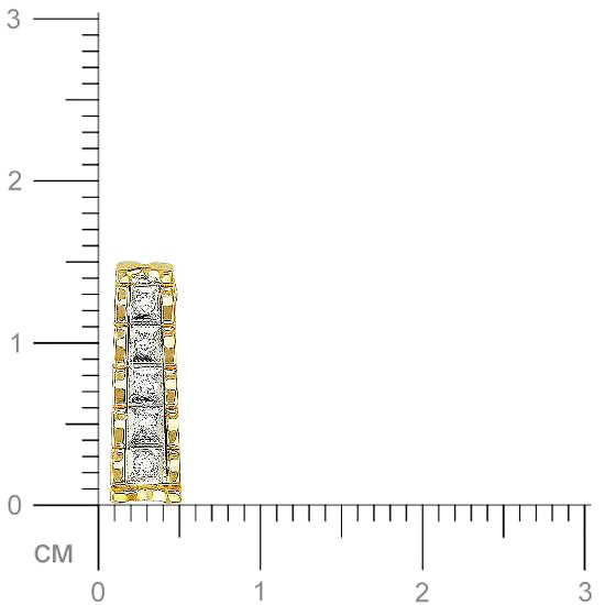 Подвеска с фианитами из комбинированного золота (арт. 830922)