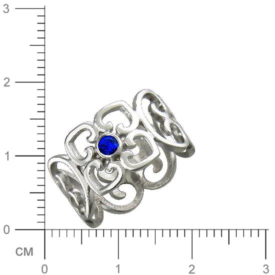Кольцо Цветы со шпинелью из серебра (арт. 832507)
