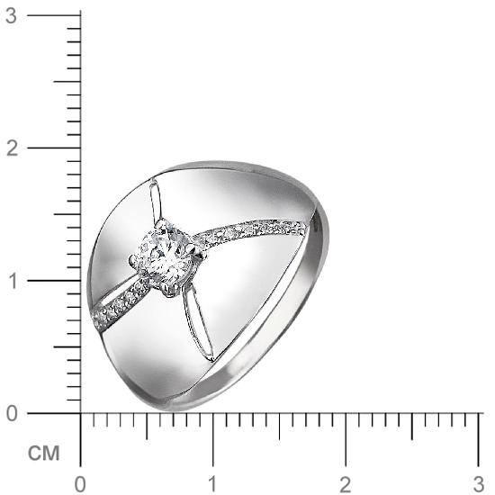 Кольцо с фианитами из серебра (арт. 832558)