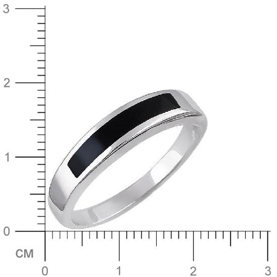 Кольцо с ониксом из серебра (арт. 832823)