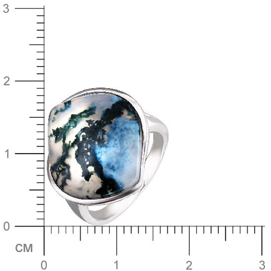 Кольцо с агатом из серебра (арт. 833303)