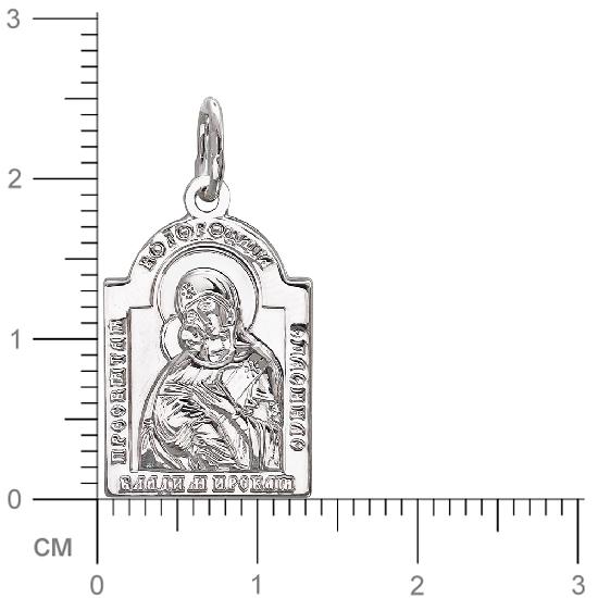 Подвеска-иконка "Богородица Владимирская" из серебра (арт. 833507)