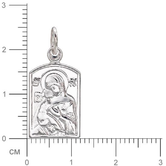 Подвеска-иконка "Богородица Владимирская" из серебра (арт. 833508)