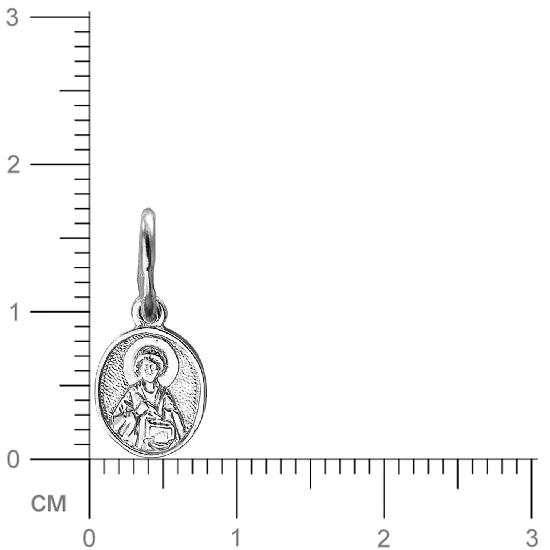 Подвеска-иконка "Святой Пантелеймон" из серебра (арт. 833994)