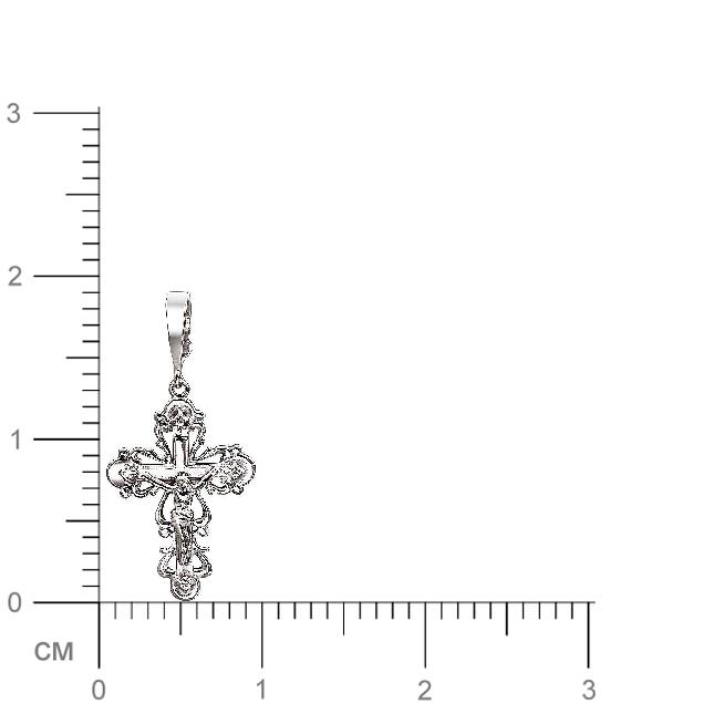 Крестик с фианитами из серебра (арт. 834132)