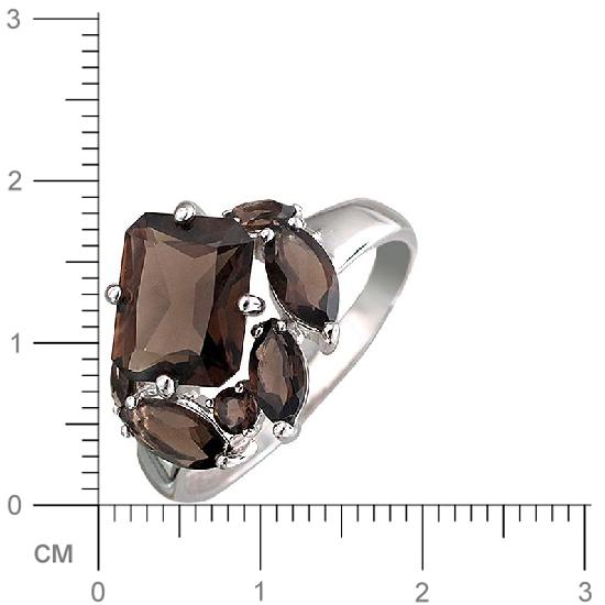 Кольцо с раухтопазом из серебра (арт. 834795)