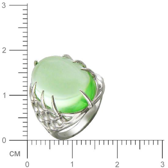 Кольцо с празиолитом из серебра (арт. 834863)