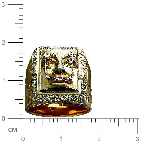 Печатка Сальвадор Дали с 134 бриллиантами из комбинированного золота (арт. 835700)
