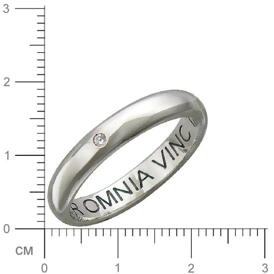 Кольцо с 1 бриллиантом из платины (арт. 836275)