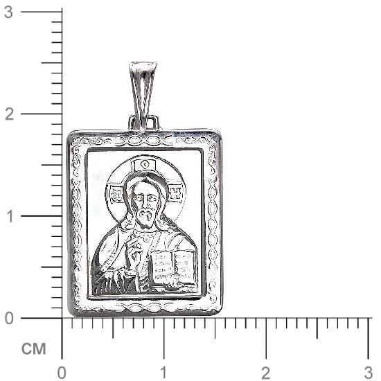 Подвеска-иконка "Господь Вседержитель" из серебра (арт. 836422)