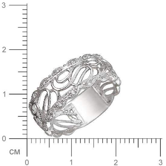 Кольцо с 24 фианитами из серебра (арт. 836837)