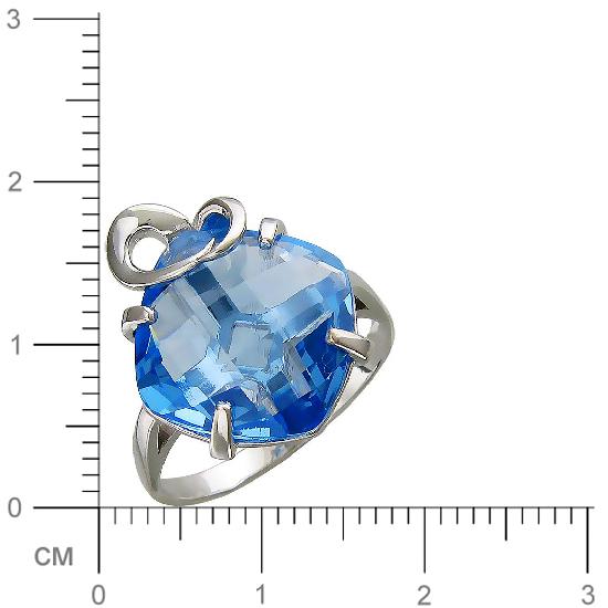 Кольцо с 1 топазом из серебра (арт. 837651)