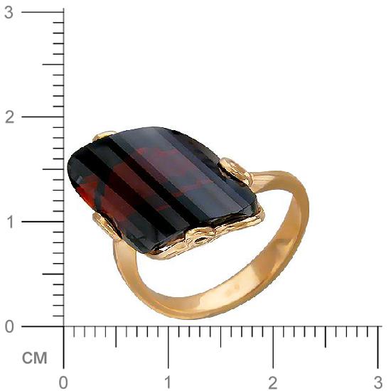 Кольцо с 1 гранатом из красного золота (арт. 839893)