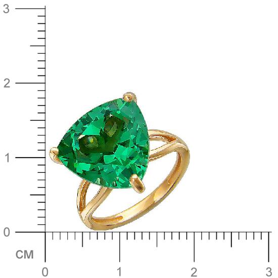 Кольцо с 1 изумрудом из красного золота (арт. 840022)