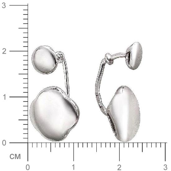 Серьги с фианитами из серебра (арт. 840289)