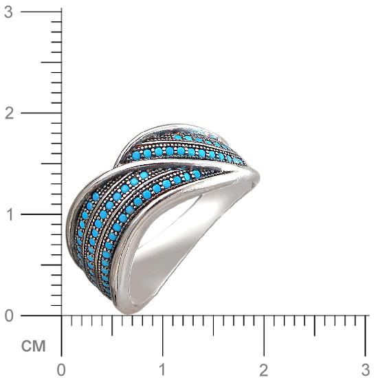 Кольцо с бирюзой из серебра (арт. 843763)