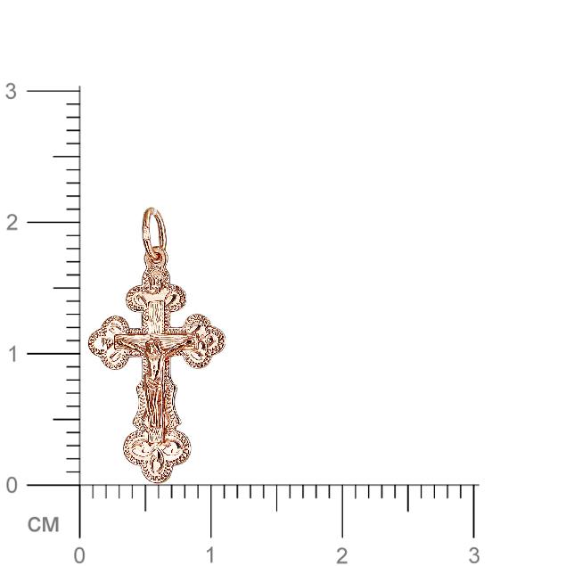 Крестик из серебра с позолотой (арт. 843937)
