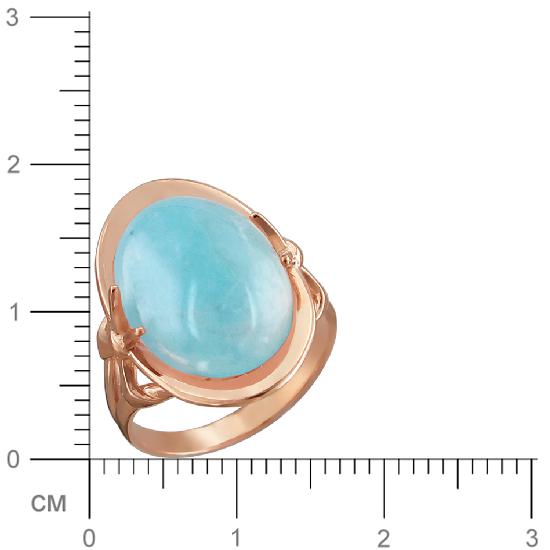 Кольцо с аквамаринами из серебра с позолотой (арт. 844322)