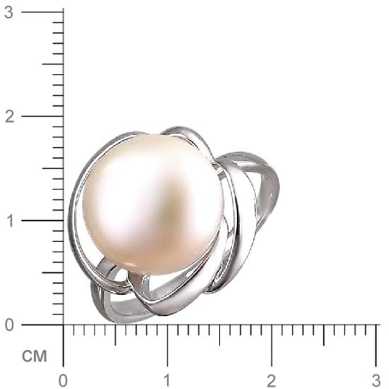 Кольцо с жемчугом из серебра (арт. 845000)