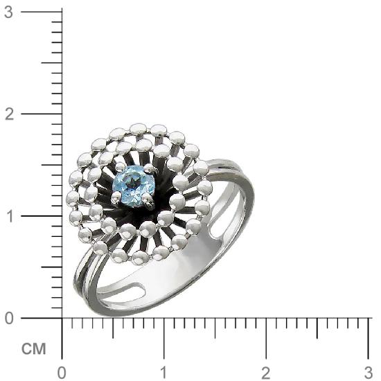 Кольцо с 1 топазом из серебра (арт. 845818)