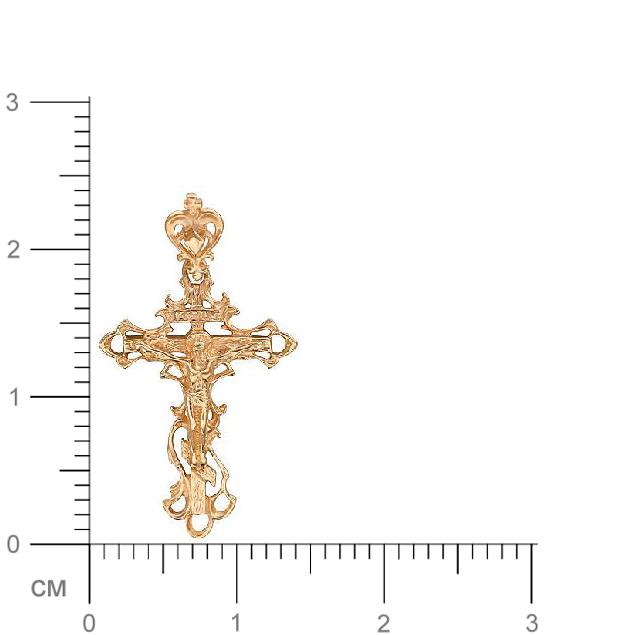 Крестик из серебра с позолотой (арт. 860864)